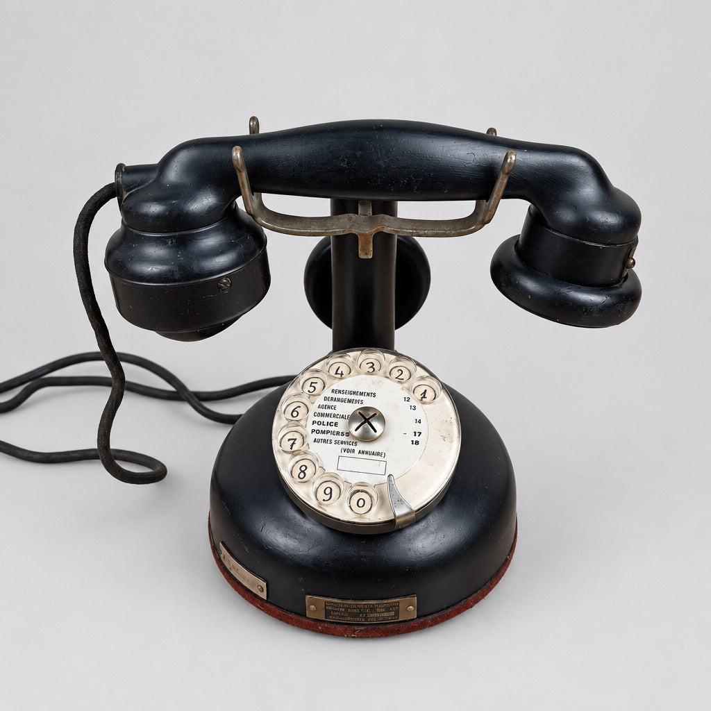 Téléphone ancien Grammont PTT24 – Appareil mobile B.C.I. modèle 1924 – 1929