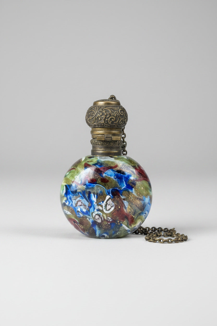 flacon à parfum Murano XIXe – Murrines portraits – Type Bigaglia Franchini