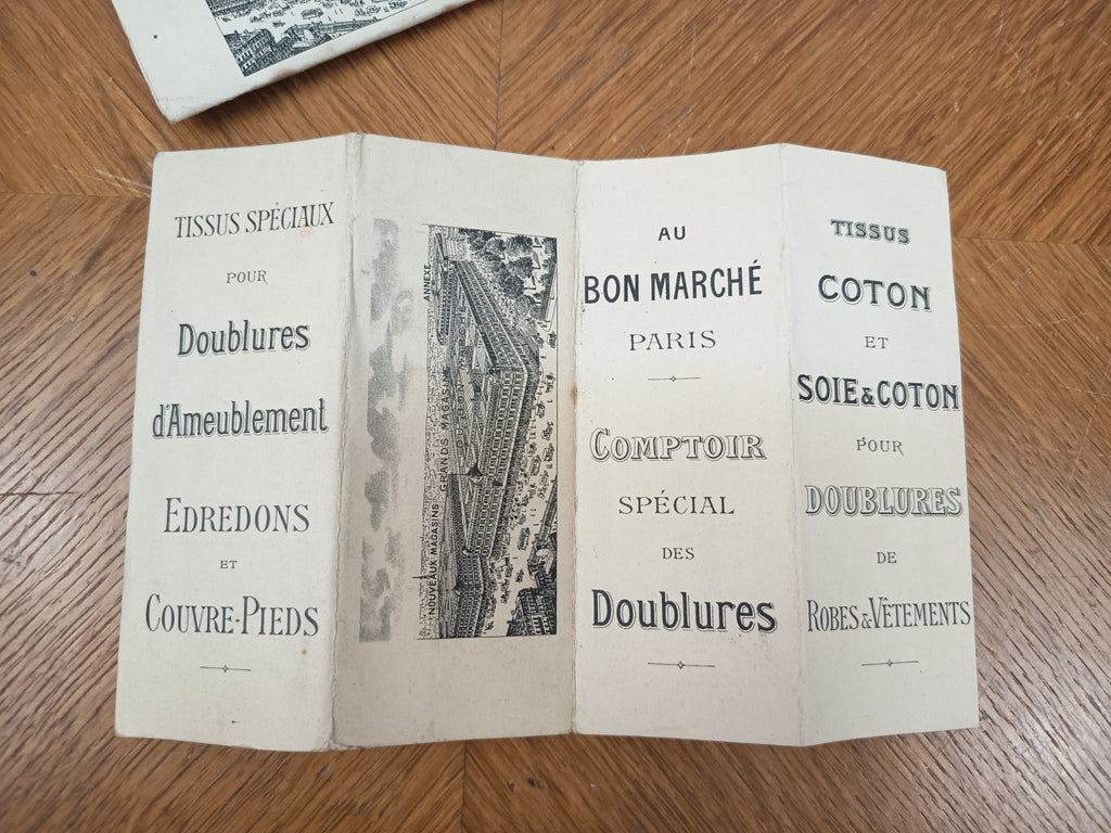 ensemble de 3 catalogues d’échantillons de tissus Au Bon Marché Maison A. Boucicaut Paris vers 1912