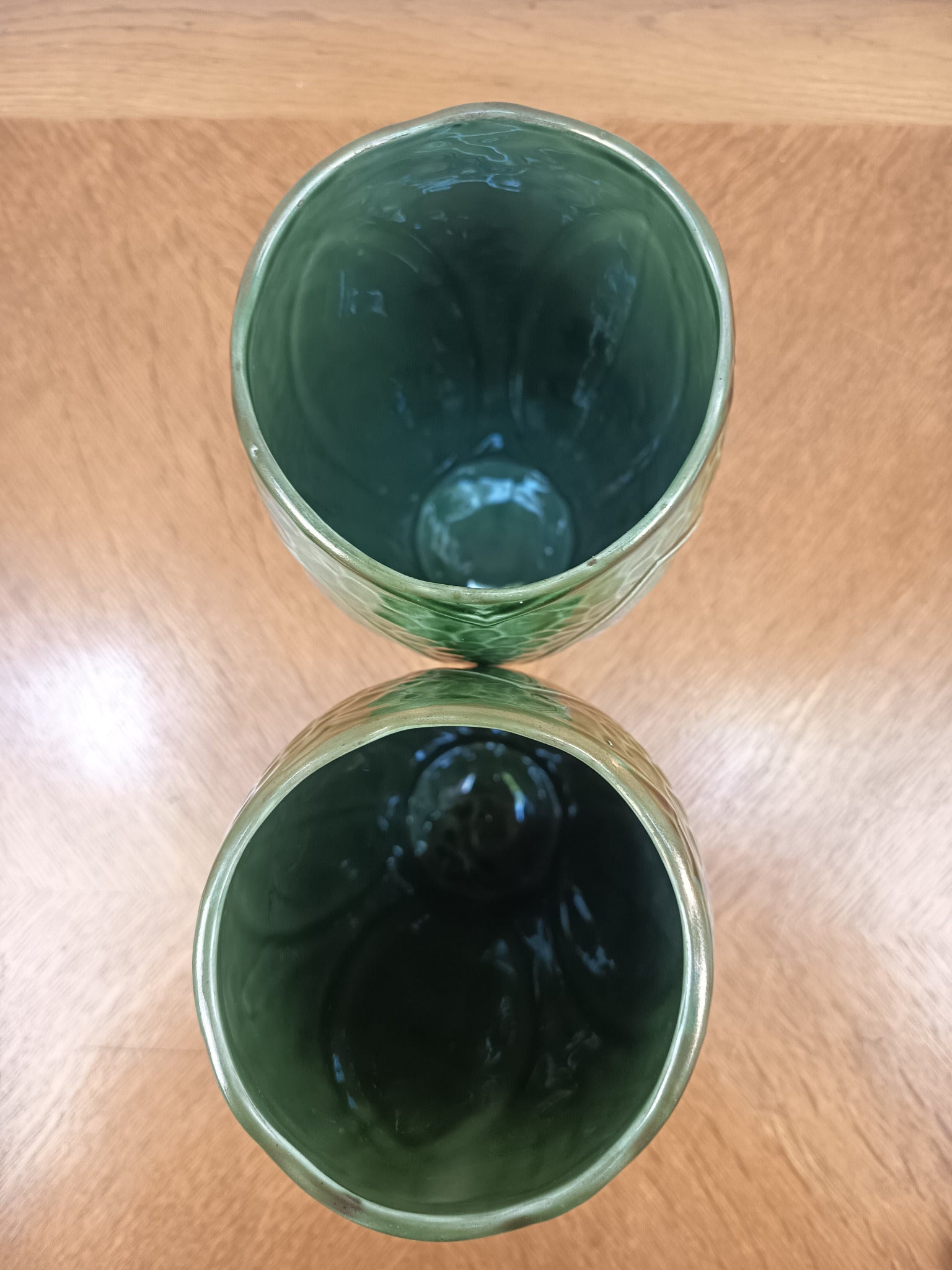 Paire de vases Art nouveau Saint-Amand vers 1910-1915, Nouvelles Usines Céramiques du Nord, décor d’orchidées peint à la main