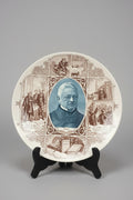 Assiette historiée Sarreguemines représentant Adolphe Thiers