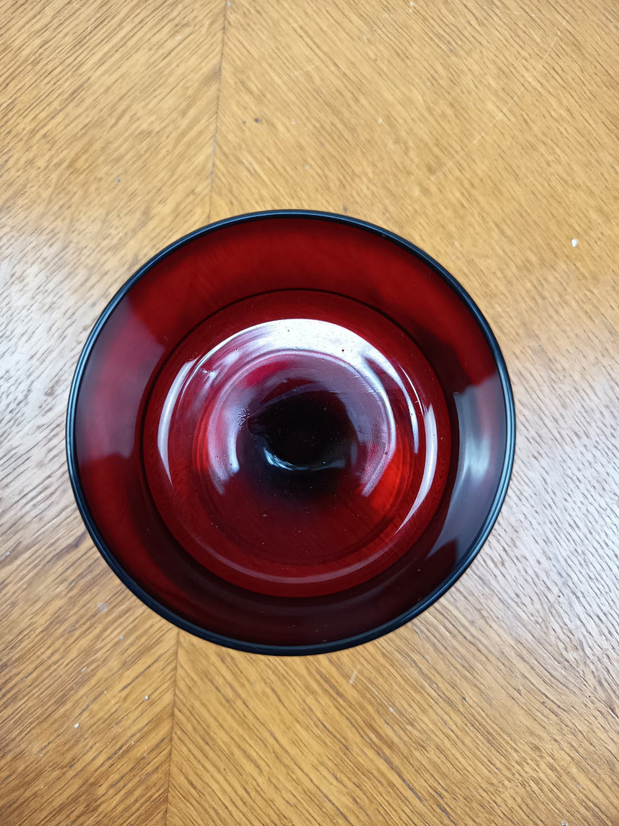 Coupe à champagne vintage Luminarc Suède Rubis sur pied transparent