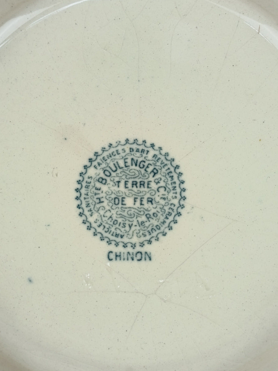 Grand saladier ancien Boulenger modèle Chinon en Terre de Fer