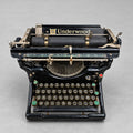 Ancienne machine à écrire Underwood n°5 noire avec clavier AZERTY