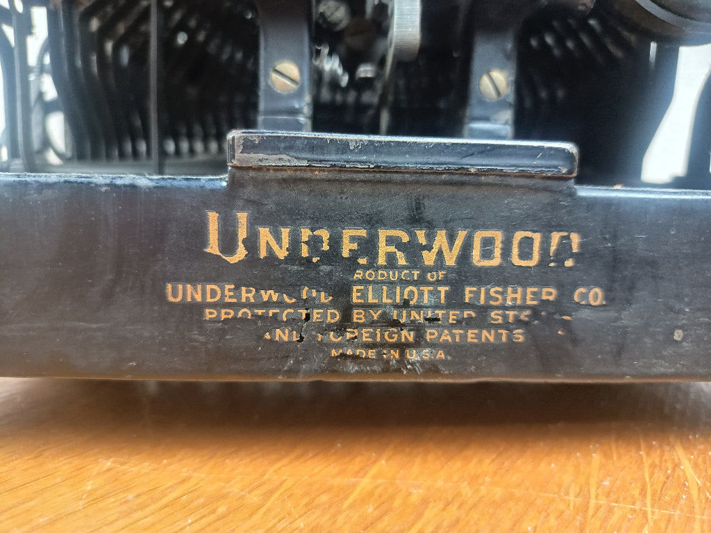Ancienne machine à écrire Underwood n°5 noire avec clavier AZERTY