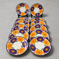 Lot de 12 assiettes à dessert Gien modèle Bénodet années 1950