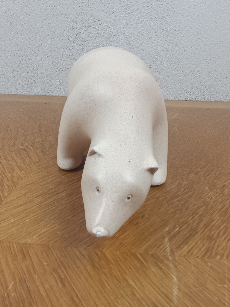 Ours polaire signé Verdier – Sculpture animalière 25 cm