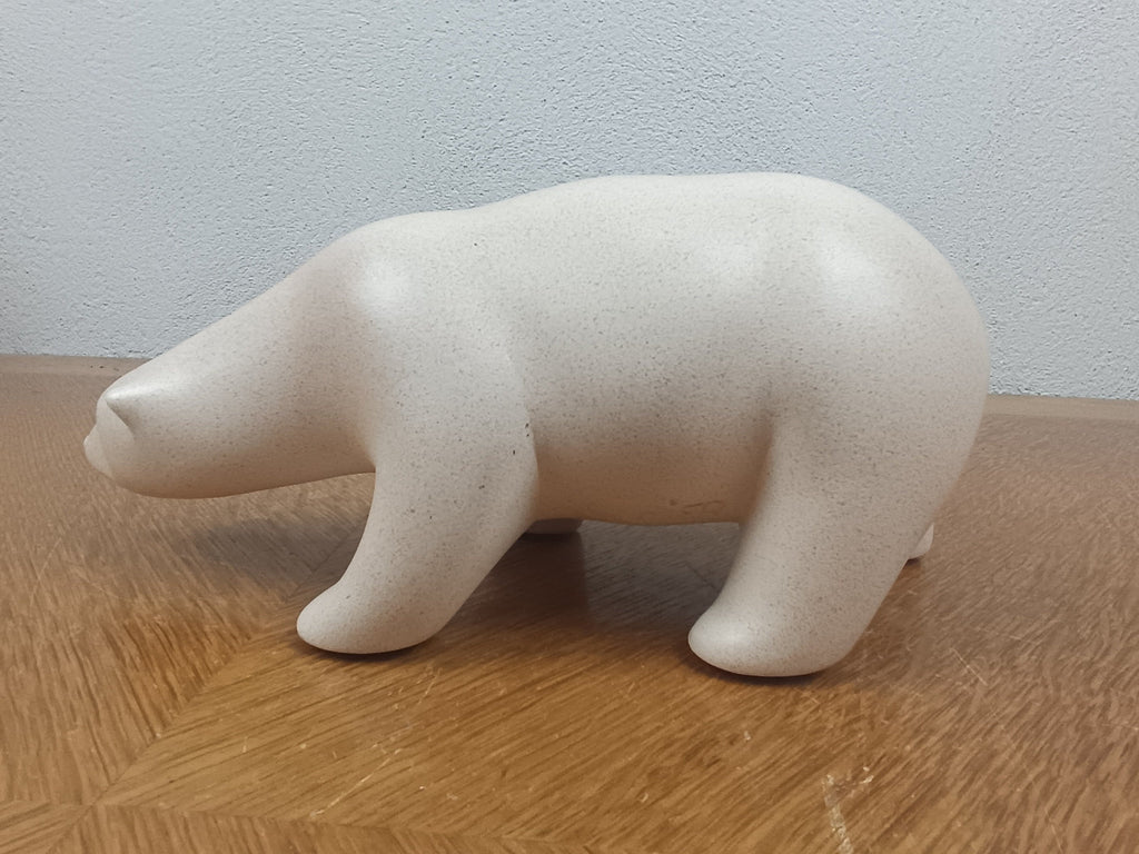 Ours polaire signé Verdier – Sculpture animalière 25 cm